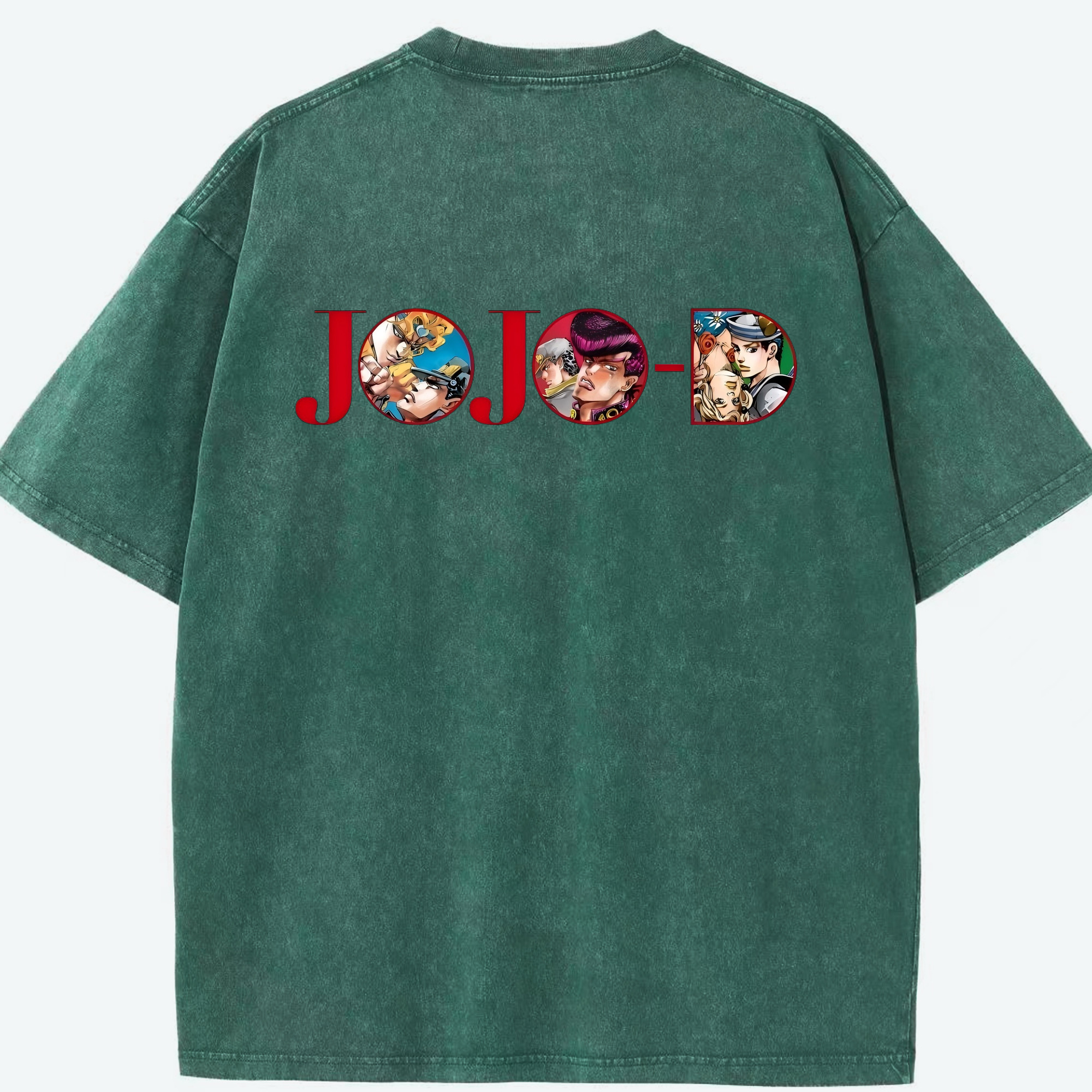 （画像用） ジョジョの奇妙な冒険 JoJo's Bizarre Adventure 綿100% ヴィンテージ風 半袖Tシャツ（背面プリント）